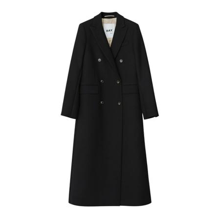 DAY Birger et Mikkelsen Ebba Frakke Double Twill Sort, Dame Uldfrakker