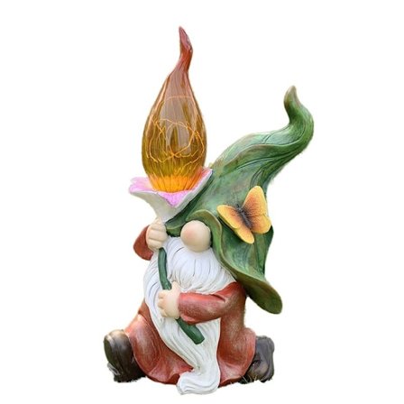 Udendørs havegnomstatue, harpiks gnomstatue dekoration