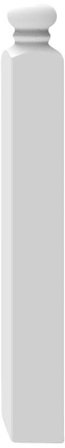 Jabo Arnö 26086 Stolpe vit, med knopp 155x1290 mm, Utemiljö