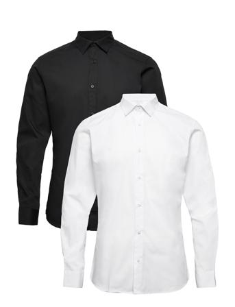 Jjjoe Shirt Ls 2 Pack Skjorta Business Svart Jack & J S