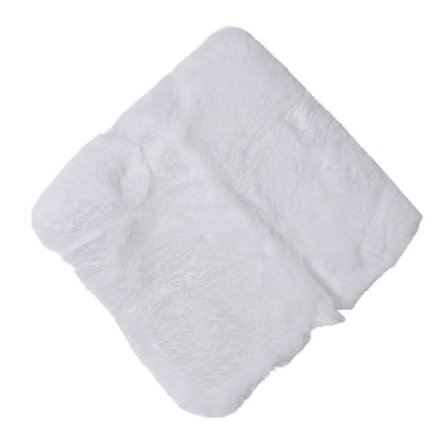 Vit syntetisk päls vit 20 x 20 cm