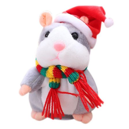 Snakkende hamster som endrer stemme, elektrisk hamsteropptaker (grå)