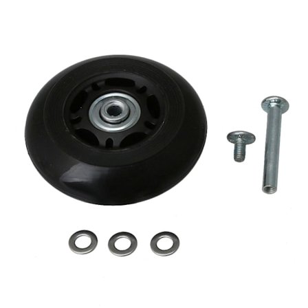 75mm Dia Bagage Resväska Hjul Utomhus Ersättning PU Gummi Hjul Kit