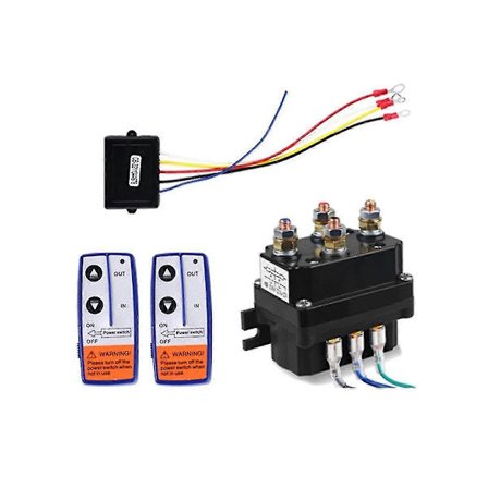 12v 250a Vinsj Fjernkontroll Kontaktor Vinsjkontroll Solenoid Relé Dobbel Fjernkontroll Kit Bil Motorsykkel Off Roa