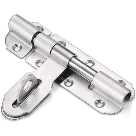 Tommer rustfrit stål skydedørslås til badeværelse, toilet, have, skur