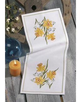 Broderipakke Løper Påskeliljer - Permin