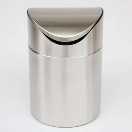 Mini Stål Skrivebordsbeholder Bord Skraldespand Mini Skraldespand til Låg med