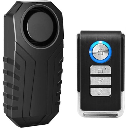 Sykkelalarm med fjernkontroll, trådløs vibrasjonsbevegelsessensor motorsykkel sykkel alarmsystem, tyverisikring høy 113dB