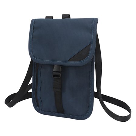 RFID-blokkerende vanntett nylonpassholder, stor reiseveske for kontanter, kredittkort, dokumenter, telefoner, blå