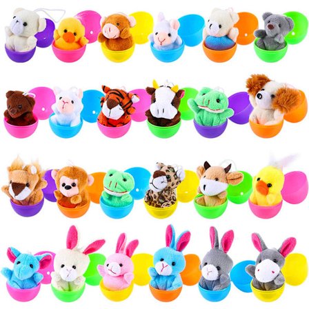Fingerdukker med Påskeæg, Hånddukker 24 stk. Sæt Dyredukker Søde Dukke Legetøj til Børn, Forestillinger, Leg, Skoler