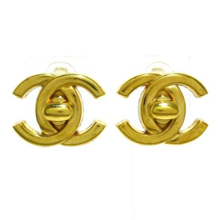 Chanel Vintage Pre-owned Metall rhngen gul, Dam Vintage Smycken, Dam, Storlek: ONE SIZE