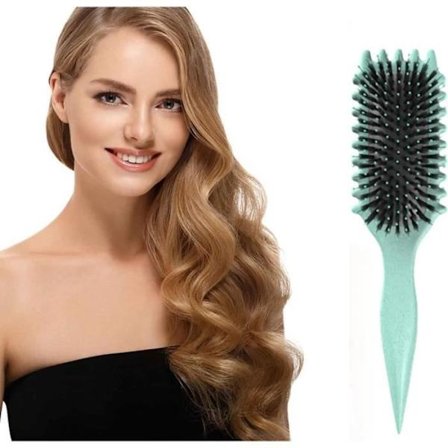 Bounce Curl Børste: Fin børste til spændstige krøller, vildsvinebørste til udredning og formning