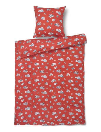 Juna Grand Pleasantly Sengetøj 140X200 Cm Chili Dk - Red - 140X200;63X60CM