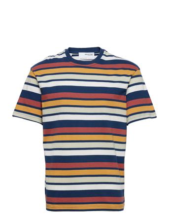 Slhloosestein Stripe Ss O-Neck Tee W T-shirt Multi/mønstret Selected Homme