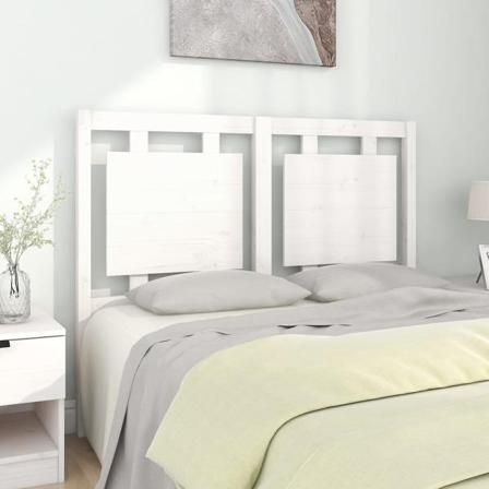 Vidaxl Sänggavel Vit 206x4x100 Cm Massiv Furu Vit
