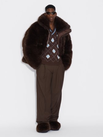 Holzweiler - Narvik Faux Fur Down Jacket - Brown - Mens - Small