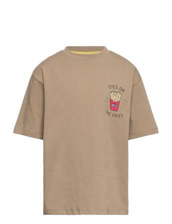 Tnfalcon S_S Tee T-shirt Beige The New