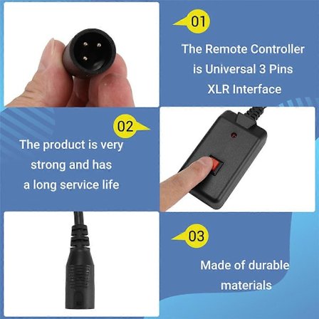 AC 90-240V Portabel 3-stifts trådlös fjärrmottagare för rökmaskin DJ Stage Receiver Fog 400W 500 (FMY)