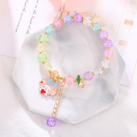 Sanrioed Anime Kuromi Cinnamoroll Mymelody Charm Armbånd Kawai A10