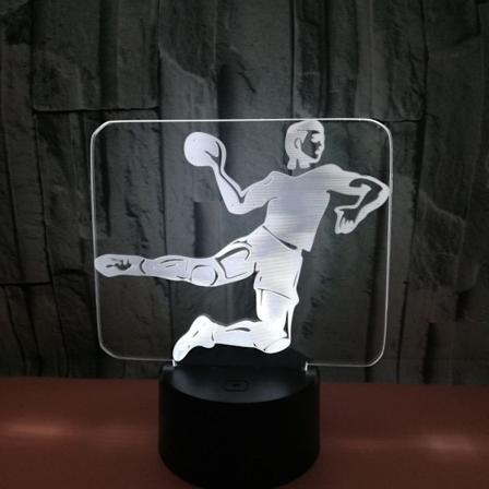 Håndbold Natlampe, 3D Illusion LED Lampe, 7 Farver Dæmpbar[DS]