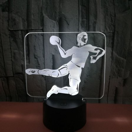 Håndball Nattlys, 3D Illusjon LED Lampe, 7 Farger Dimbar[DS]