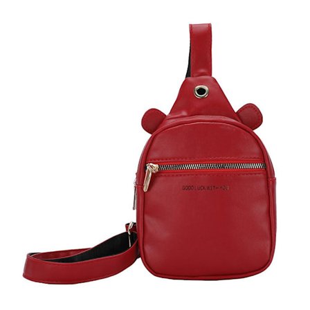 Dame Bryst Crossbody Veske 2023 Ny Stil Med Øretelefonhull Søt Fordypningstrykk Pu Lær