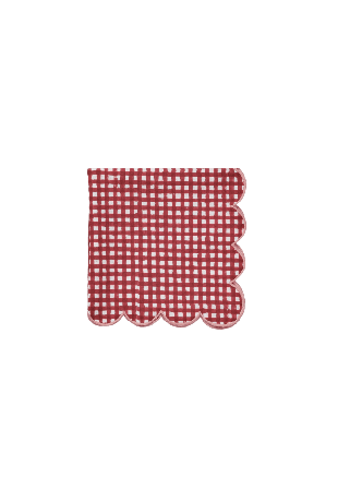 Pick A Poppy Vichy Servett - 45x45 Cm Bordstextil Röd