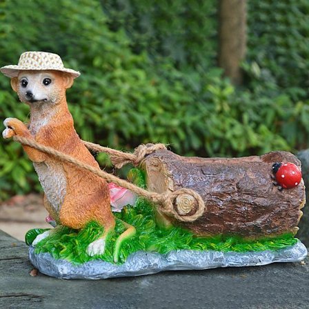 Meerkat Trädgårdsdekoration Resin Hantverk Staty Realistiska djurfigurer för Home Garden Courtyard