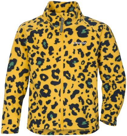 Didriksons Monte Printed Kids' Full Zip 6 Children Mid layer tops Yellow 130