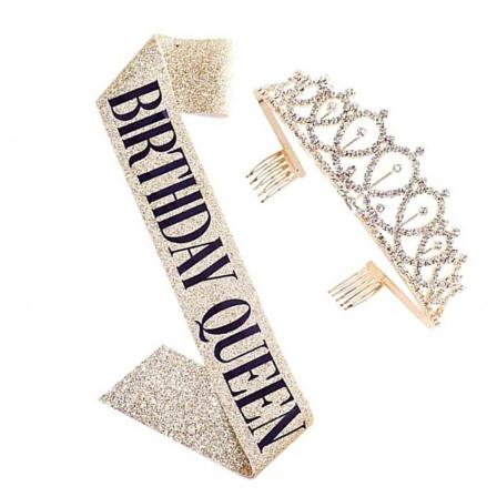 Rhinestone Crystal Headwear Födelsedagsjubileumsdekoration Type 6