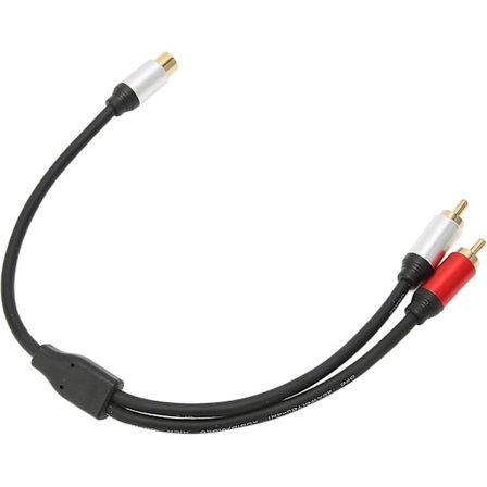 1rca hona till 2rca hane kabel 1 hona till 2 hane Y-splitter förlängningssladd för TV-laptop