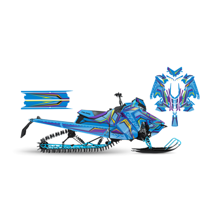 Dekalkit SweTown Team-Racer-20-Plum-Crazy - Polaris Axys 850 SKS 146 2019-2021
