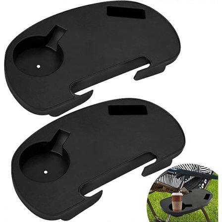Drikkeholder, 2-pak Stol Kopholder, Drikkeholder Stol Bordbakke Lounger Mobiltelefonholder Flaskeholder til Campingstol Dækstol Camping C