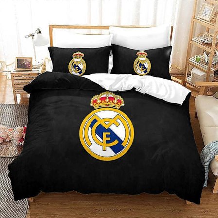 Dynejakke med fodboldholdlogo, 100% mikrofiber, 3D digitalt trykt sengetøjssæt, 2 dele