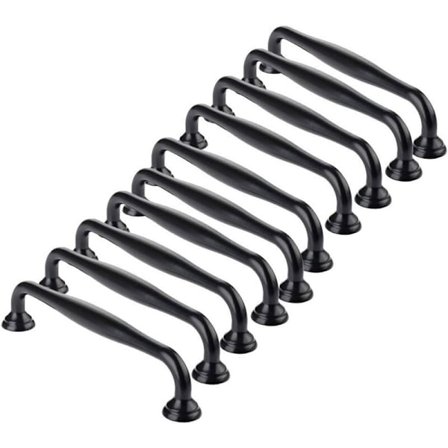 10 stk sorte skabslåger - sorte køkkenskabshåndtag dørhåndtag skuffe soveværelse centerafstand 96 mm, Håndtag til garderobeskabe