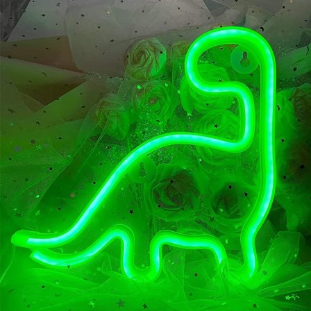 Dinosaur Neon LED Neon Ljusskyltar Neonlampa Dinosaurie USB/Batteri