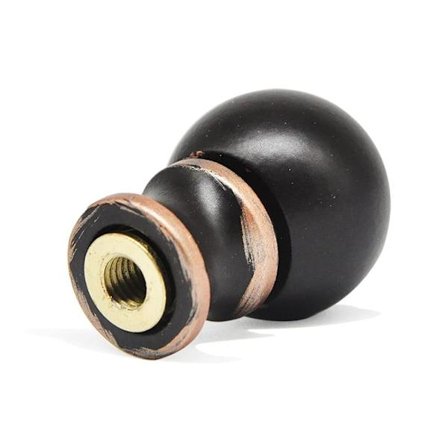 1/4 förpackningar Cap Knopp Lampavslutningshuvud SVART 1 STK 1 STK