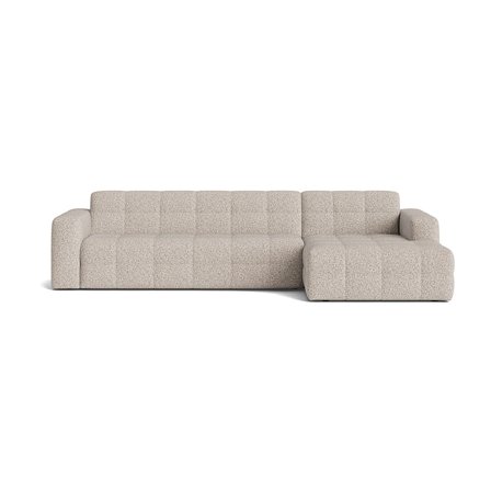 Paris Chaiselong Sofa, Højrevendt, Elegant Design, Fantastisk Komfort, Puente Lys Greige - 318x162x77cm - Perfekt til Moderne Hjem