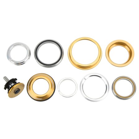 Viaron Cykelstyrlager Aluminiumlegering Mountainbike Styrlager för Koniskt Rakt Gaffelrör Guld