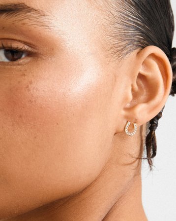 Pilgrim LEANNA good luck crystal earrings Złoty Biżuteria Dziewczyna - Kids Brand Store