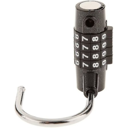 Sikkerhedslås Hængeslås Kuffert Bagage Rejse Skab Kombination (1 stk - Sort)