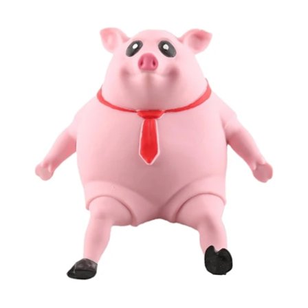 Pigg-klämleksak anti-stress baby sensorisk bad stressboll rosa rolig stressavlastning