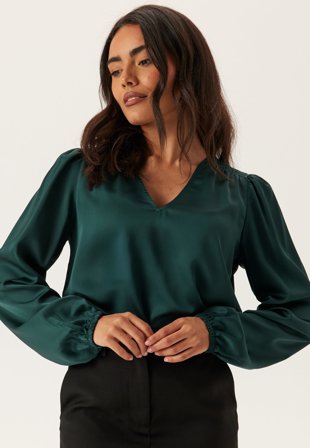 VILA-Viellette L/S SMOCK SATIN TOP-36