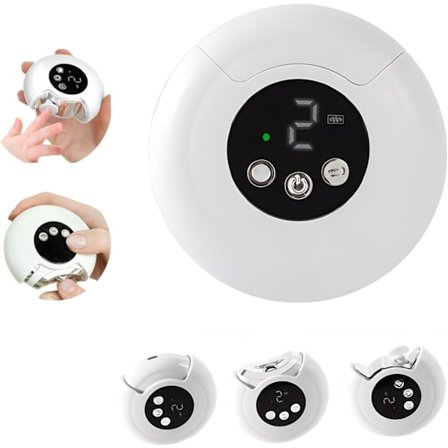 Roterbar Elektrisk Negleklipper, 2 i 1 Elektrisk Polering Automatisk Negleklipper, Neglesliper Manikyr, Tånegleklipper for Eldre Voksne (Hvit)