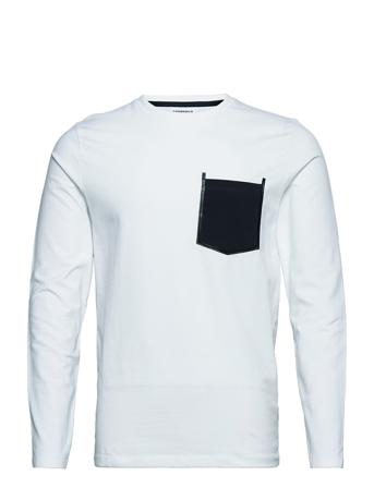Tee W?. Contrast Pocket L/S T-shirts Long-sleeved Hvit Lindbergh