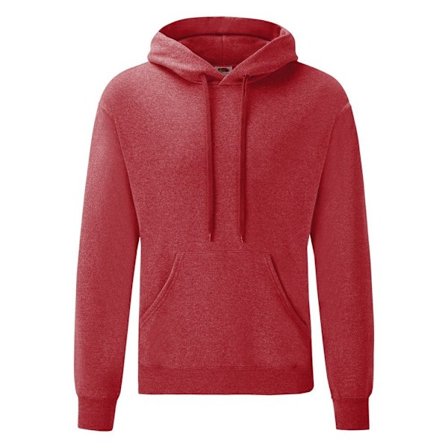 Fruit Of The Loom Herr Hoodie / Tröja M Heather Red