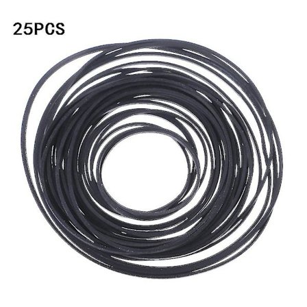 45-130mm Universal 1mm Bredde Firkantet Gummibelte Miks Kassettbåndmaskin Belte Remskive Drivreim For Opptakere Walkman DVD Platespiller 25 Stk