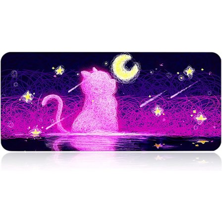Stor musemåtte sød tegneserie skrivebordspude 900x400x3MM tastatur musemåtte udvidet gaming musemåtte vandtæt skridsikker musemåtte (kat E)