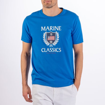 Camiseta Marine Classics Graphic Tee Strong Blue, hombre, Medium