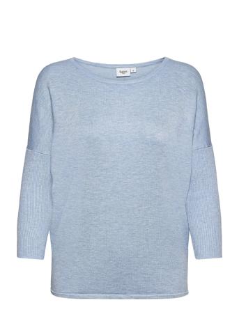 Milasz R-Neck Pullover Pullover Blå Saint Tropez